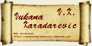 Vukana Karadarević vizit kartica